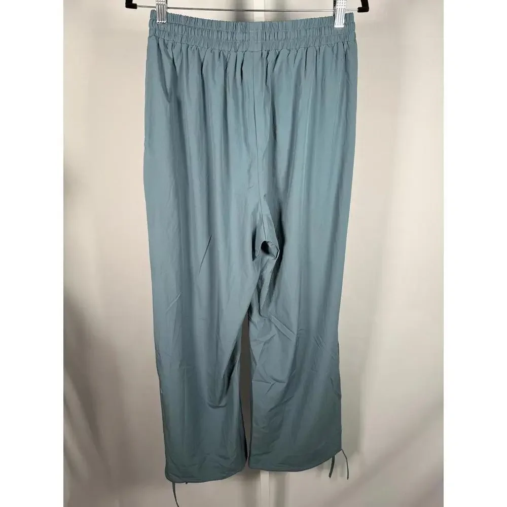 NWT Halara High Waisted Drawstring Pocket Hem Casual Joggers Mineral Blue Size L - Picture 9 of 11